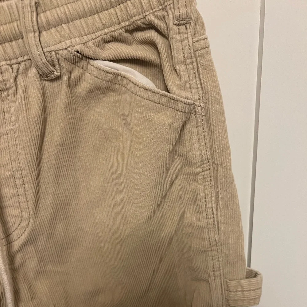 BDG Tan Corduroy Pull On Pants Drawstring Carpenter Pockets Size Small S
